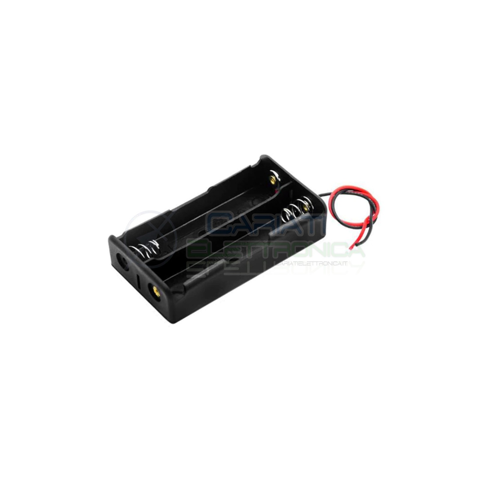 Porta Batteria per 2 Pile 18650 con Cavi Portabatteria Generico