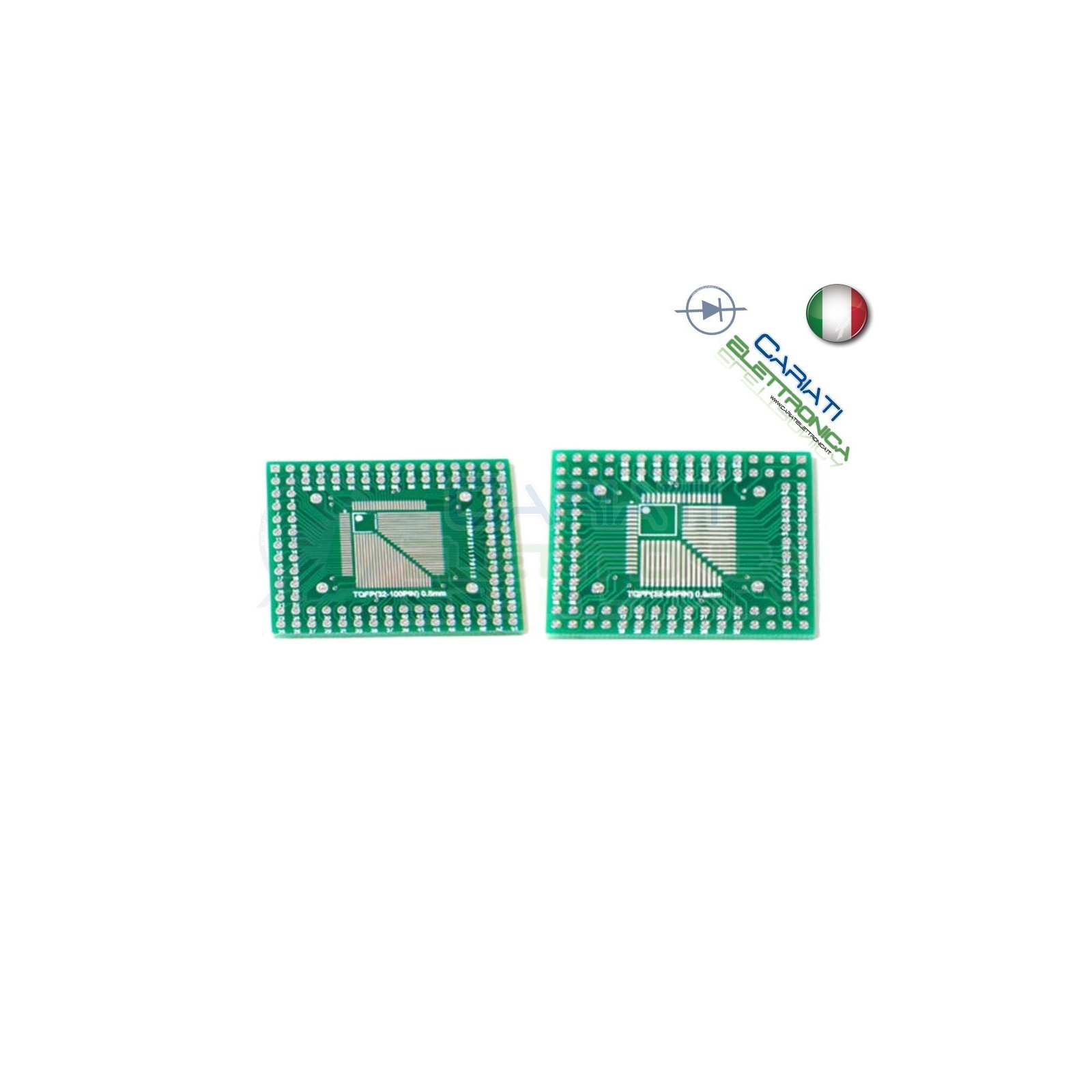 Adattatore Basetta Test PCB QFP TQFP LQFP FQFP 32 44 64 80 100 Pin a DIP