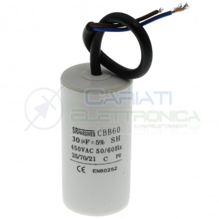 Condensatore elettrico Cbb60 30uF 450V avvio motore cancello pompa elettropompa 30 uF SR Passive