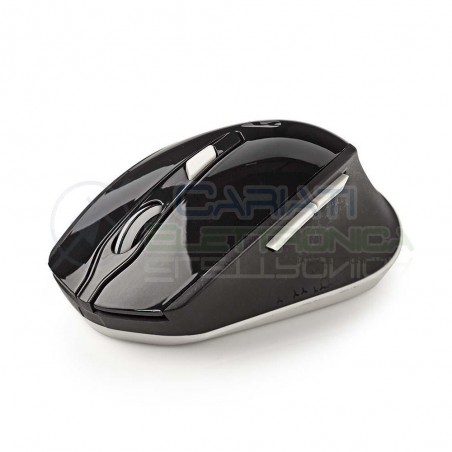 Mouse ottico wireless Wifi Usb 1600 Dpi per Notebook PC Computer 1600 DPI 2,4GNedis