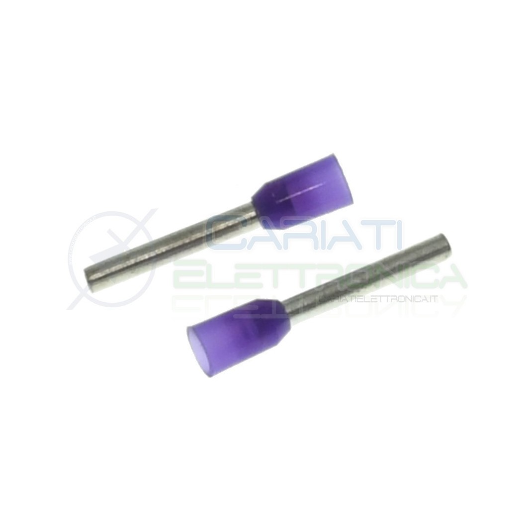 20 Pezzi Capicorda Connettore a tubo boccola per cavi da 0,25 mm2 Lunghezza Terminale 8mm Generico