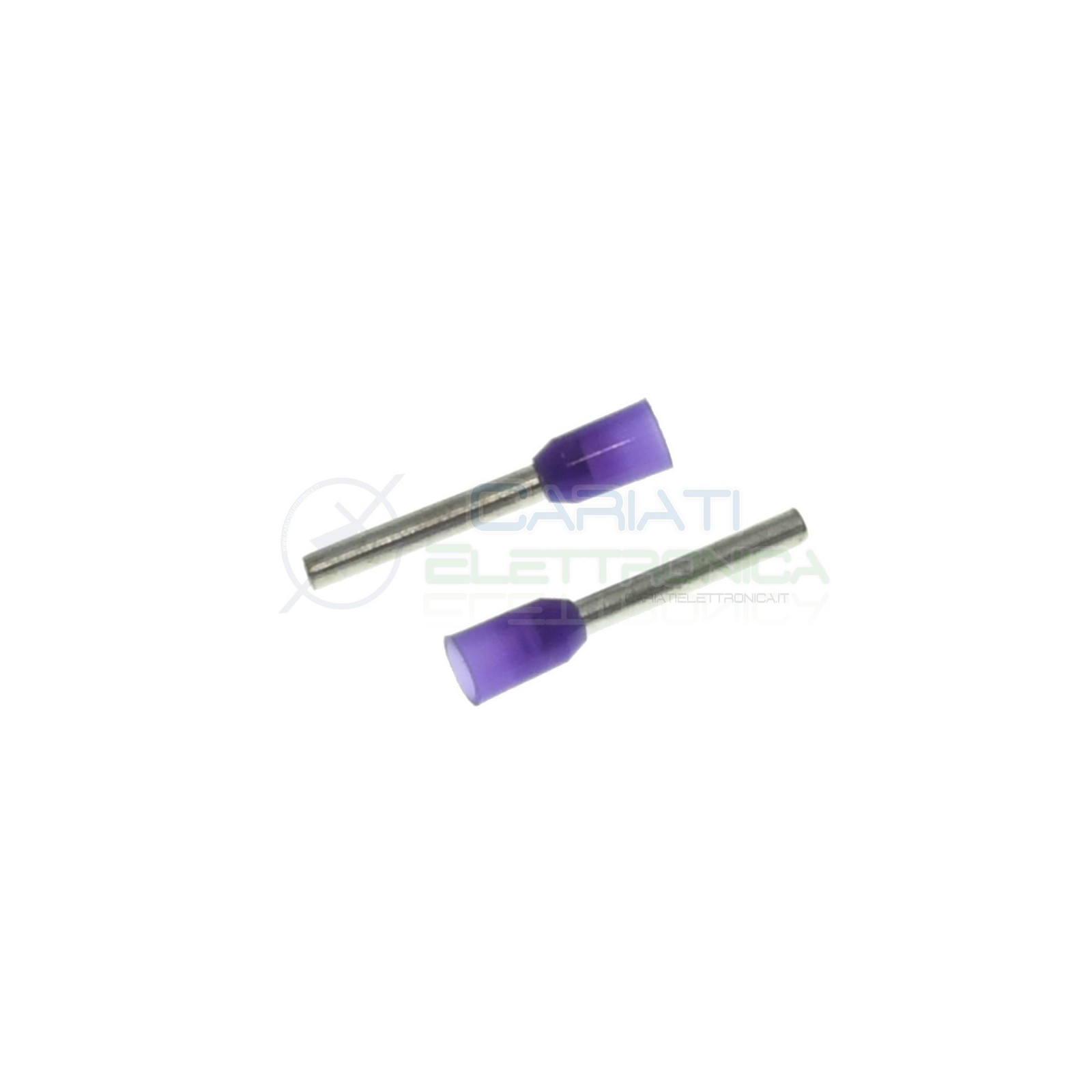 100 Pezzi Capicorda Connettore a tubo boccola per cavi da 0,25 mm2 Lunghezza Terminale 8mm Generico