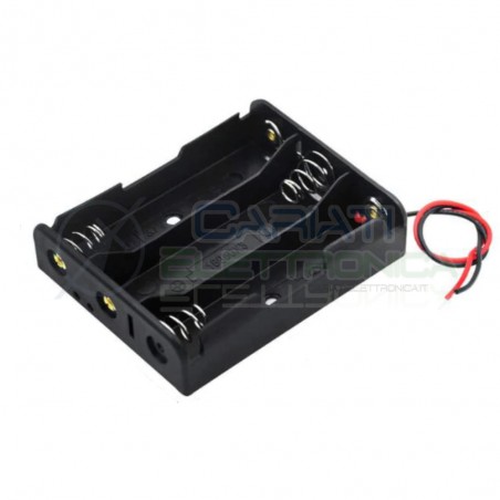 Holder Battery with cable for 3 Battery 18650Generico