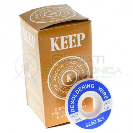 Solder wick 2mm Lenght 1,5m Desoldering wire Keep