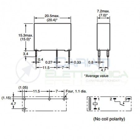 Relè G5NB-1A-E bobina 24V singolo 1 scambio Spst 250Vac 5A Omron Omron
