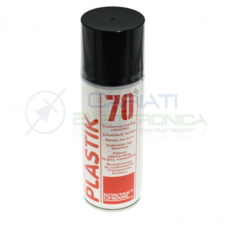 Plastik 70 Lacca Spray universale da 200ml Vernice incolore rivestimento per circuiti stampati Kontakt Chemie