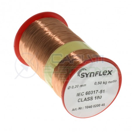 Coil wire single coated enamelled 0,2mm 0,5KgSynflex