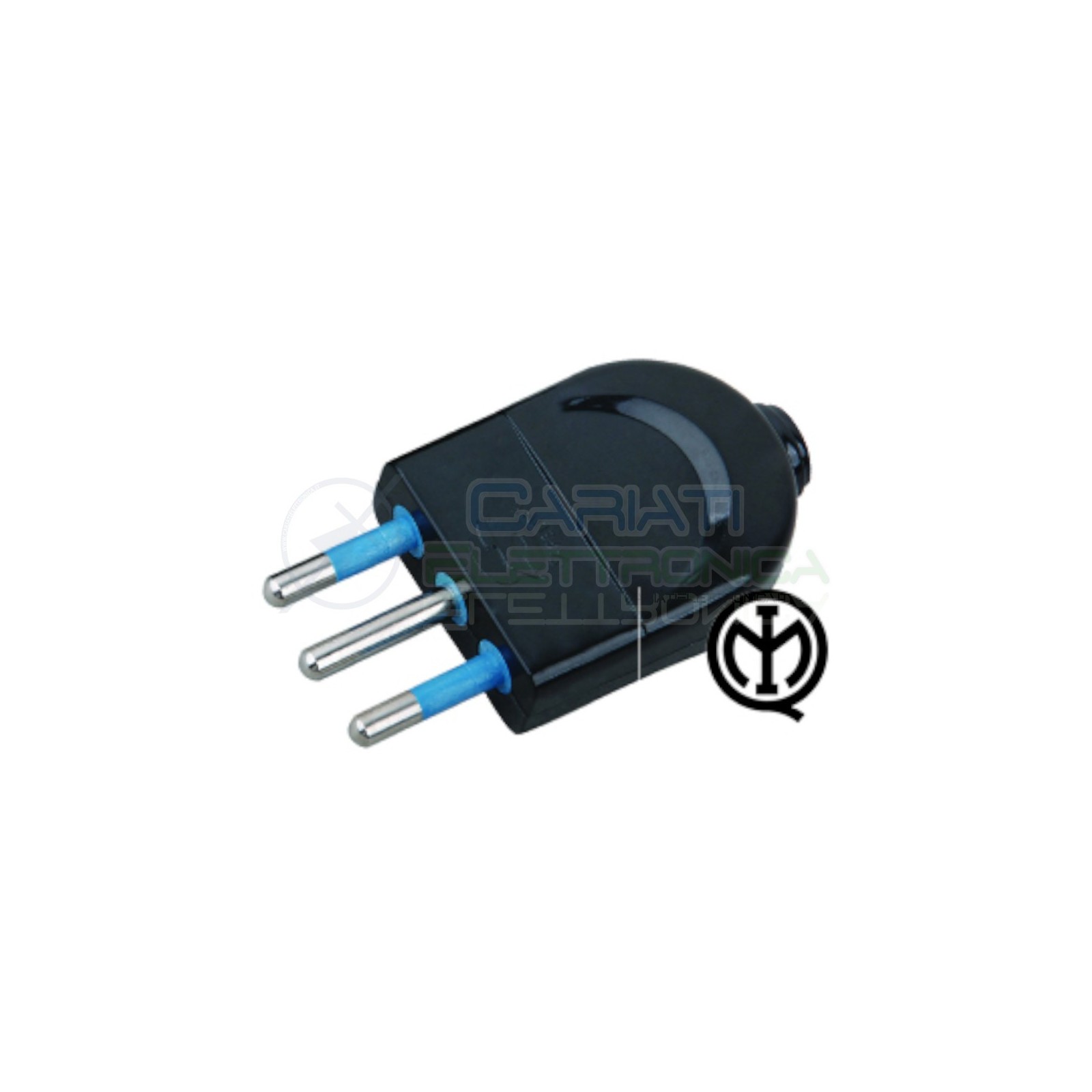 Spina Volante 10A + T Nera Spina Elettrica 10A per Cavi ElettriciPropart