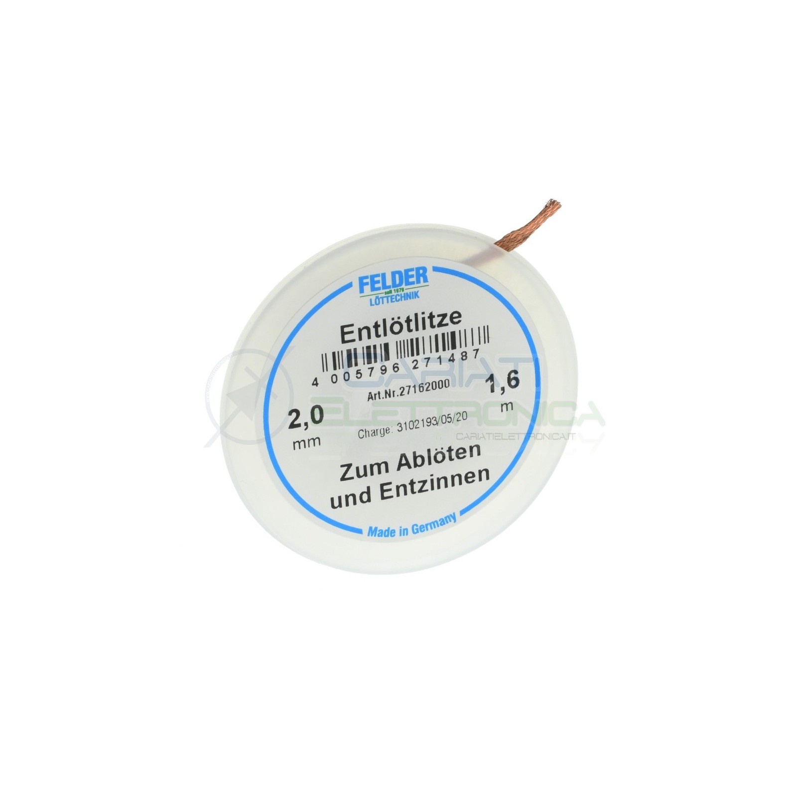 Desoldering wick 2mm lenght 1,6m FelderFelder