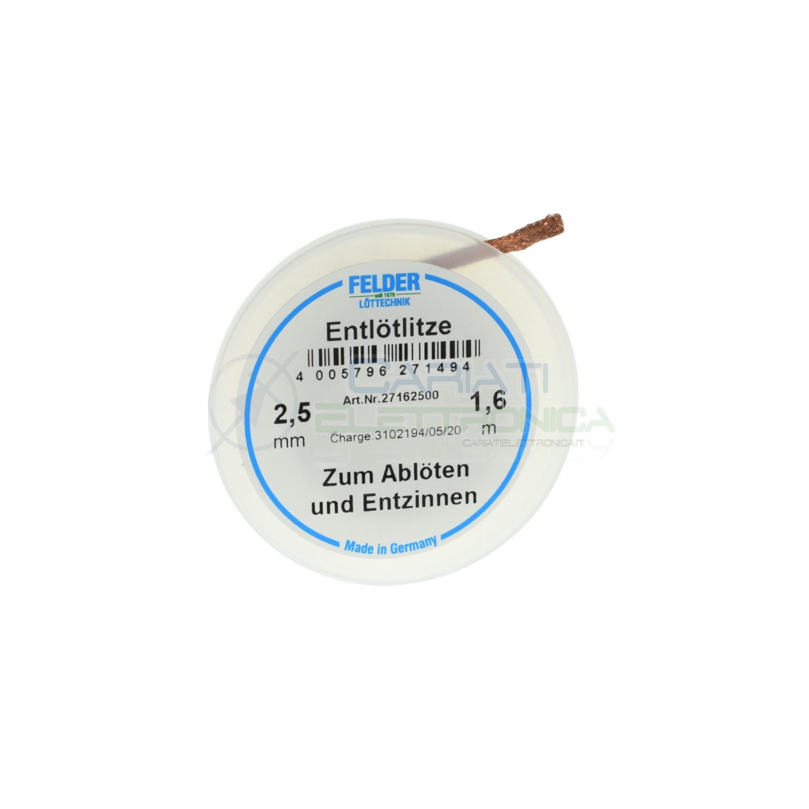 Desoldering wick 2,5mm lenght 1,6m FelderFelder