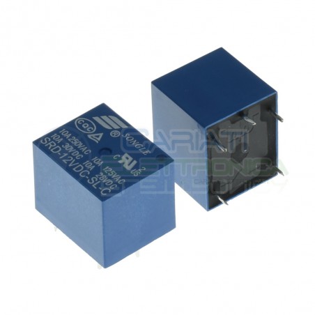 Relay Relè 12V SRD-12VDC-SL-C Dc 10A Singolo 1 Scambio Songle Spdt Pcb Songle
