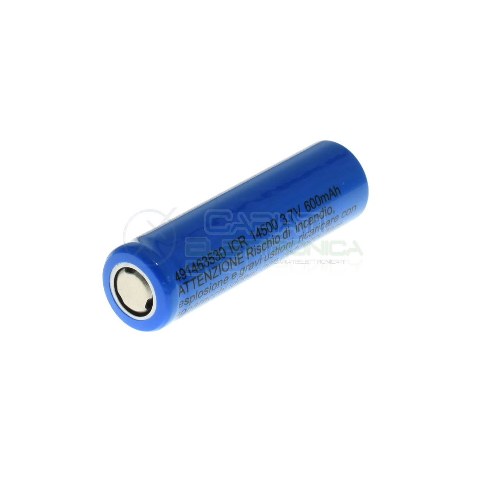 Batteria 14500 ICR14500 ricaricabile 600mAh 3,7V MKc MKC