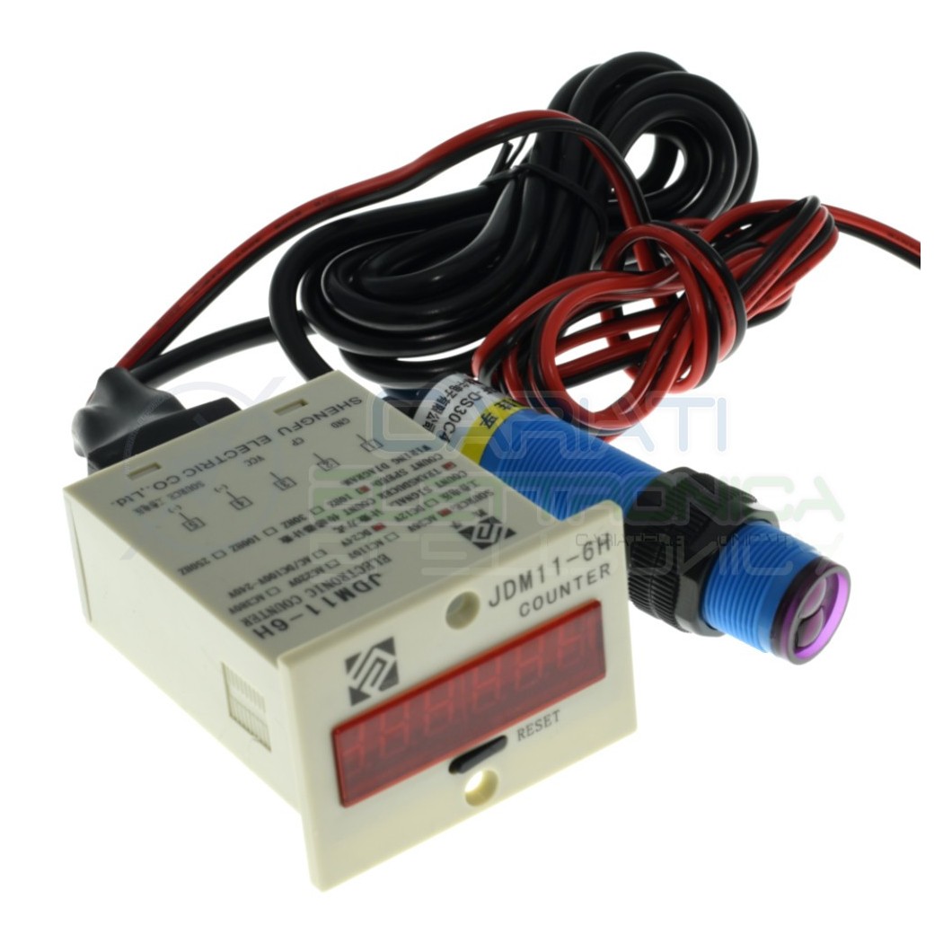 Scheda Modulo contapezzi 12V 24V con fotocellula contatore contaimpulsi elettronico digitaleGenerico