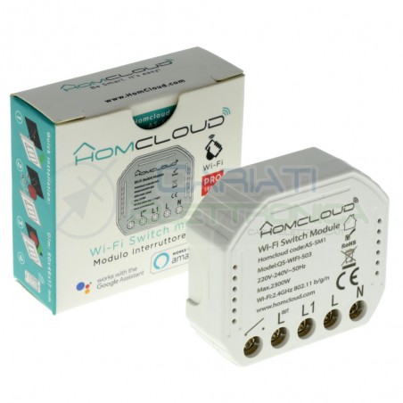 Domotica interruttore Wifi da incasso Intelligente 2300W Homcloud As-sm1HomCloud