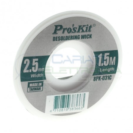 Desoldering wick 2,5mm lenght 1,5m 8pk-031c ProskitProskit