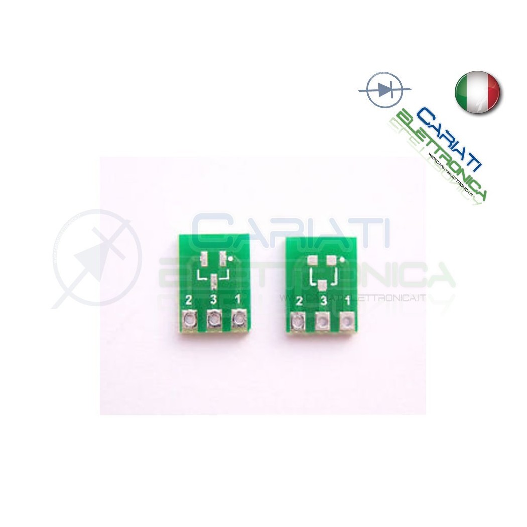 2 Pezzi Adattatore Basetta Test PCB SOT23 a SIP3 3 PinGenerico