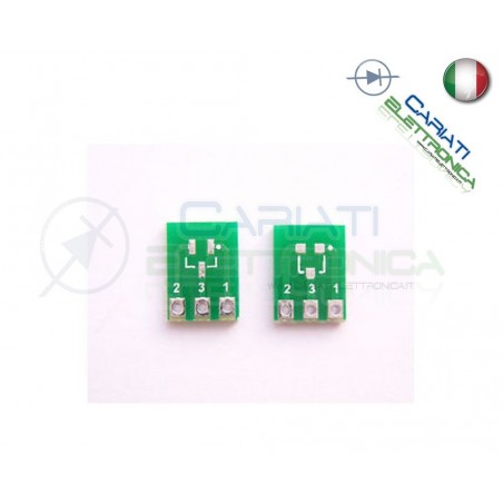 2 Pezzi Adattatore Basetta Test PCB SOT23 a SIP3 3 PinGenerico