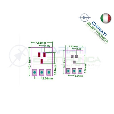2 Pezzi Adattatore Basetta Test PCB SOT23 a SIP3 3 PinGenerico
