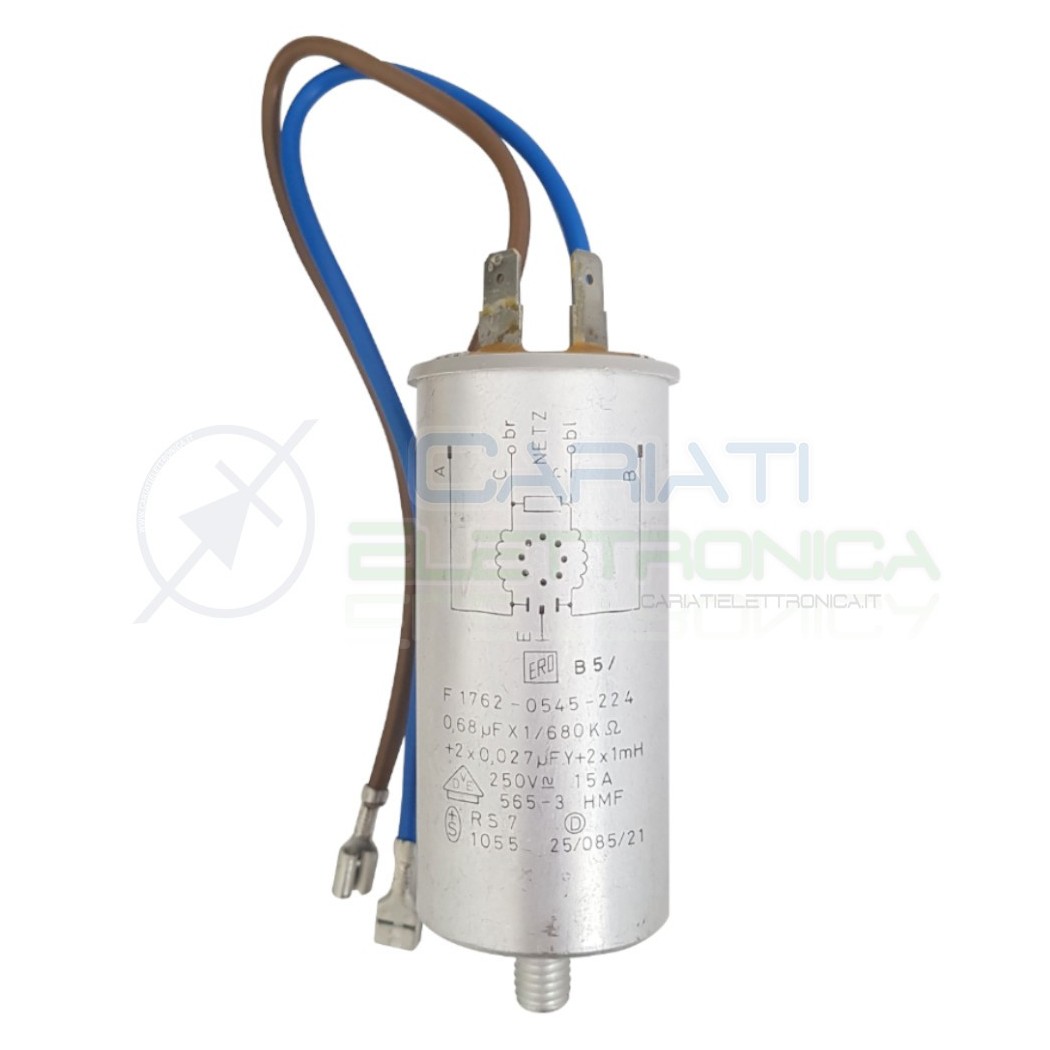 Condensatore 0.68uF 250V per Whirlpool AWG 758 F 1762-0545-224Generico