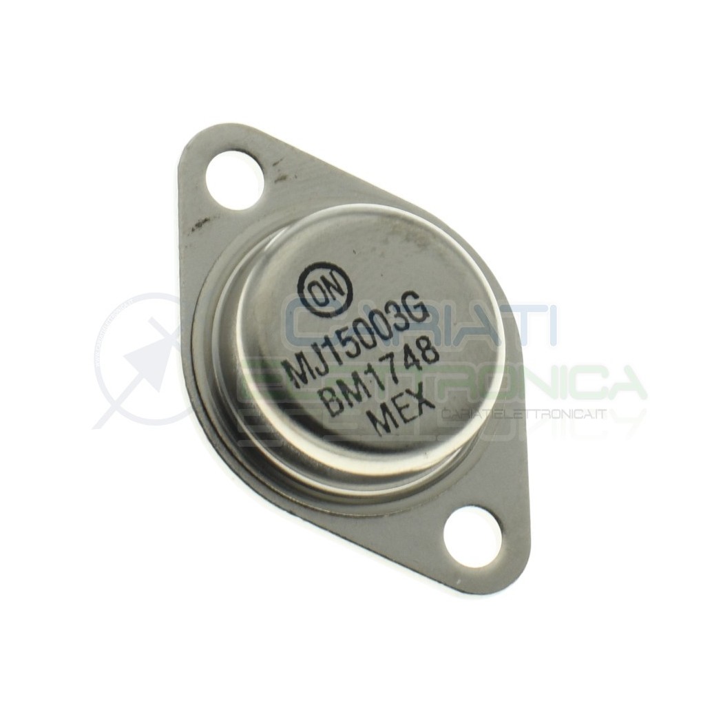 MJ15003G Transistor BJT Audio NPN 140V 2MHz 250W 20A 25hFEOn semiconductor
