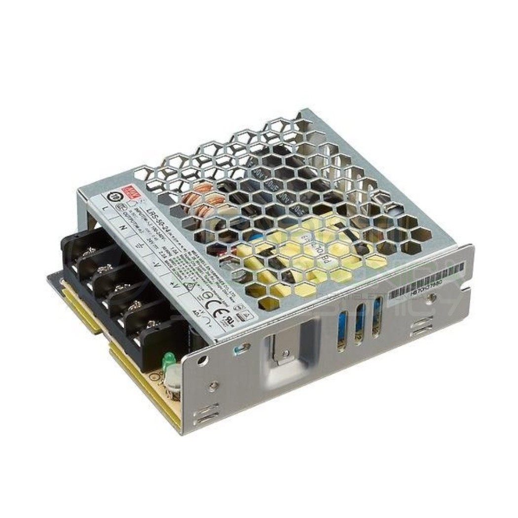 MW MEAN WELL LRS-50-24 Alimentatore switching uscita 24V 2,2A ingresso 230Vac Mean well 24Vdc Mean Well