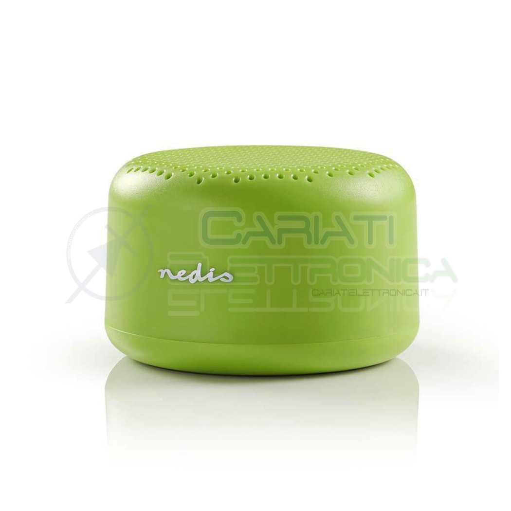 Altoparlante Cassa Bluetooth 9W Fino a 3 ore di autonomia di gioco colore VerdeNedis