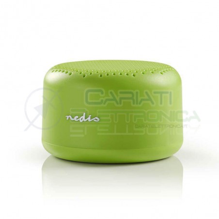 Altoparlante Cassa Bluetooth 9W Fino a 3 ore di autonomia di gioco colore VerdeNedis