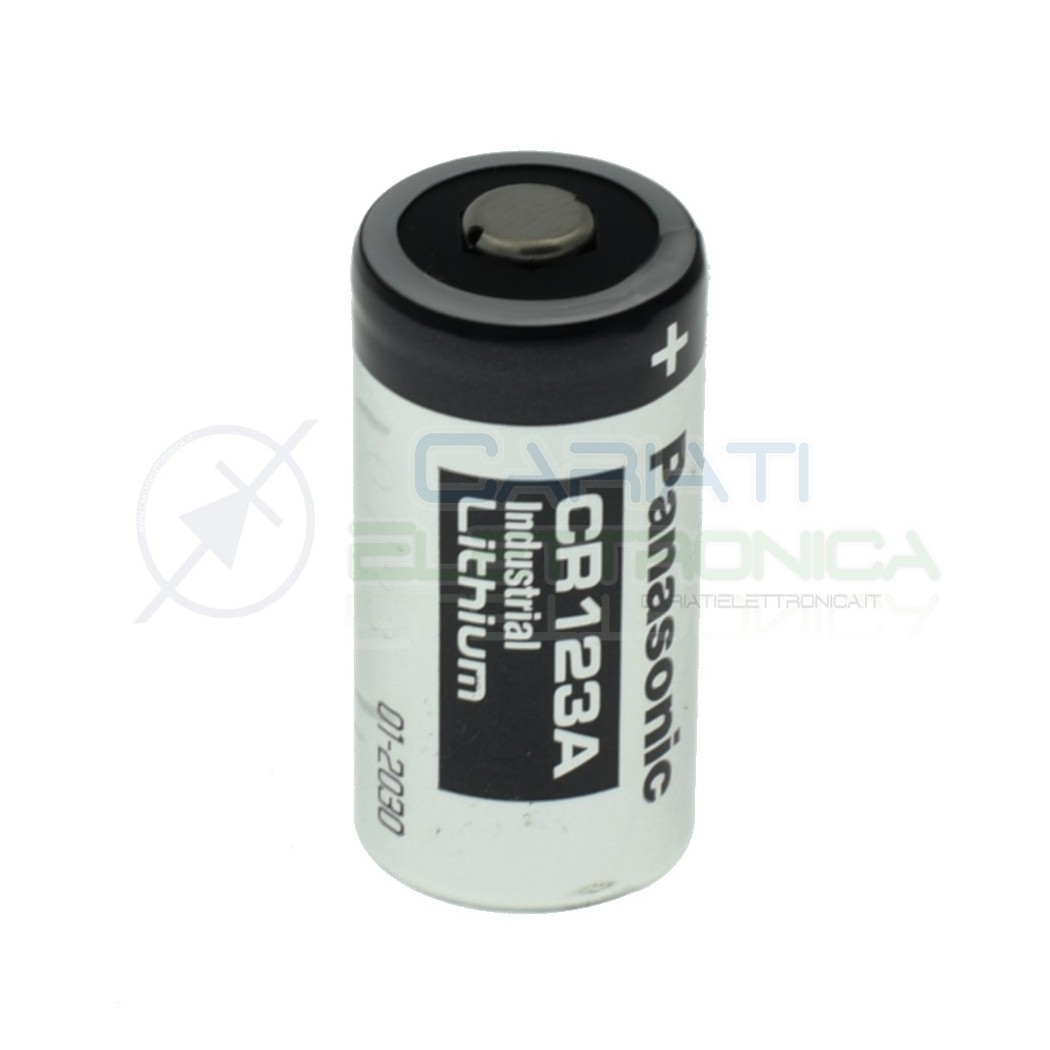 Batteria CR123A 3V Panasonic Pila Lithium CR123 Panasonic