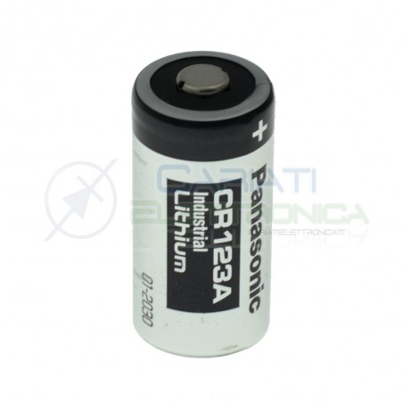 Batteria CR123A 3V Panasonic Pila Lithium CR123 Panasonic