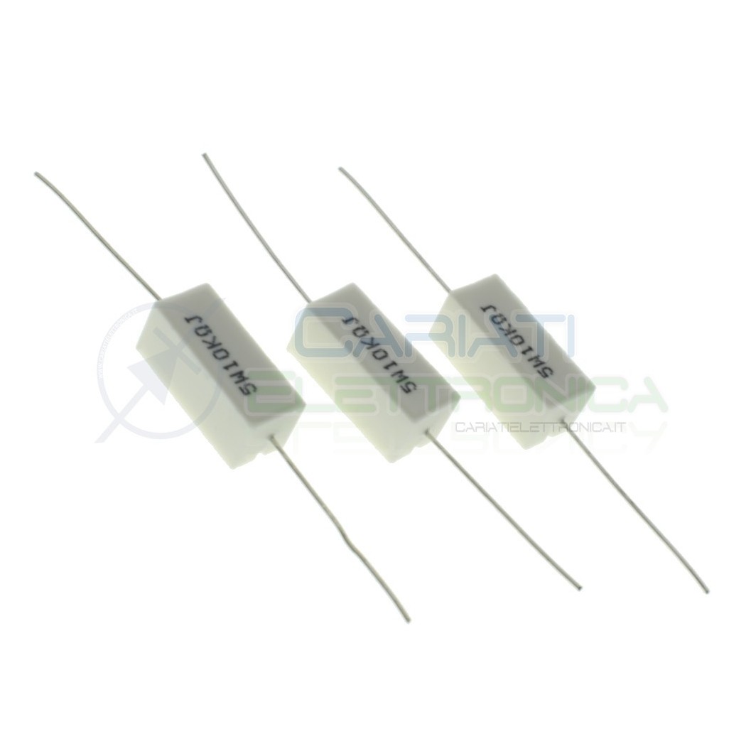 3 Pezzi Resistenza Ceramica 10Kohm 5W 10 Kohm ResistenzeSR Passive