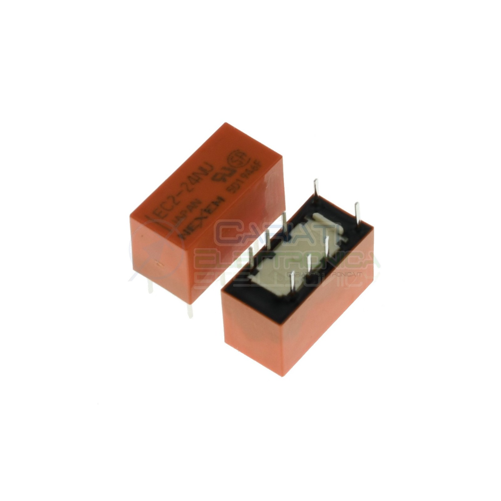 EC2-24NU Relè con bobina 24V Dpdt Doppio scambio 2A 250V 8 Pin Kemet