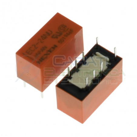 EC2-24NU Relè con bobina 24V Dpdt Doppio scambio 2A 250V 8 Pin Kemet