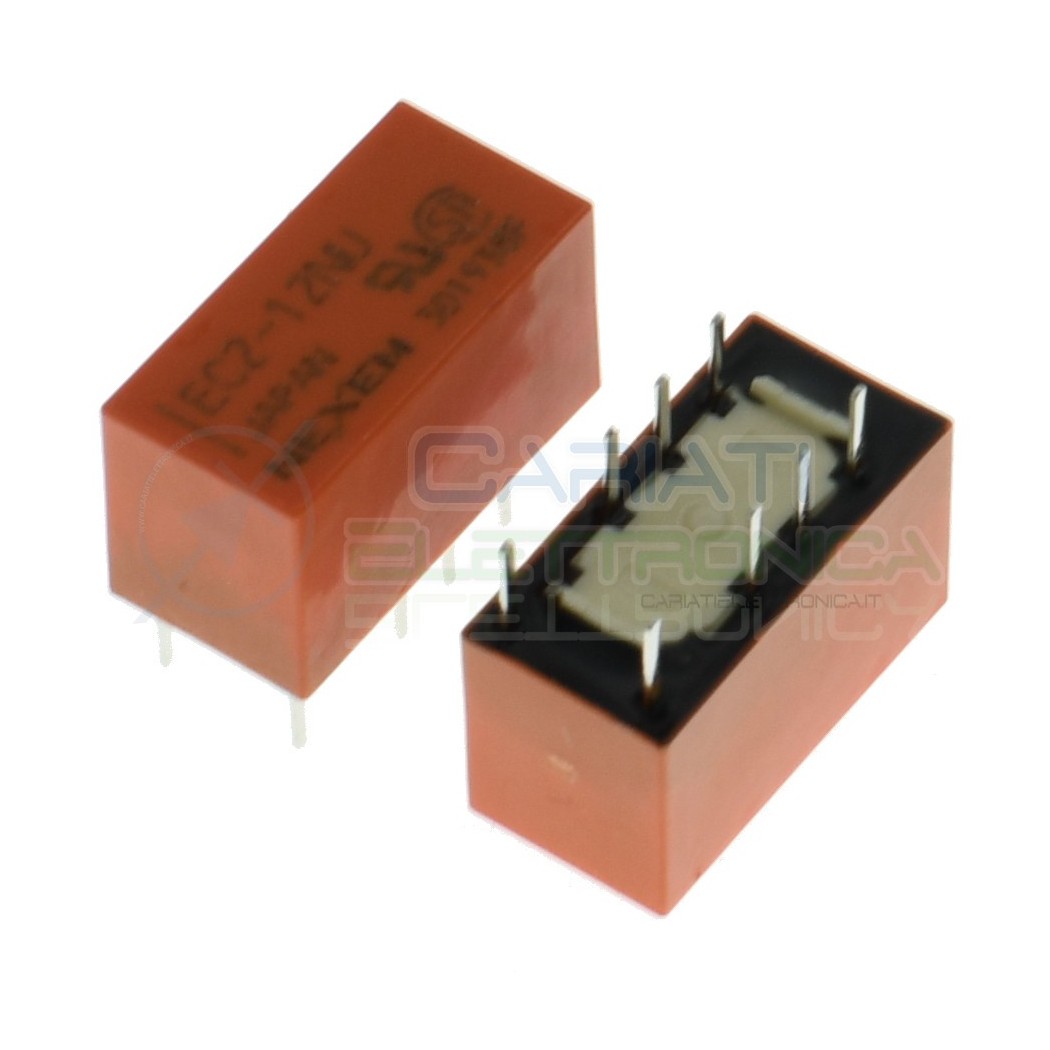 EC2-12NU Relè con bobina 12V Dpdt Doppio scambio 2A 250V 8 Pin Kemet
