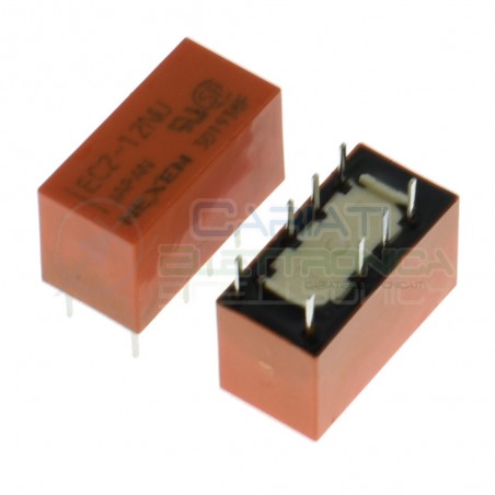 EC2-12NU Relè con bobina 12V Dpdt Doppio scambio 2A 250V 8 Pin Kemet