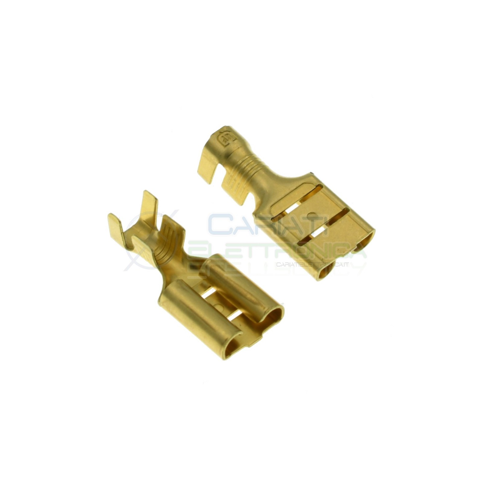 2 Pezzi Faston piatto 9,5mm Femmina non isolato 4/6mm2 Connettore da crimpare