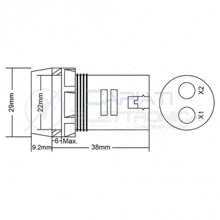 Amperometro Display Amperometrico 100A Rosso da Pannello 22mmGenerico