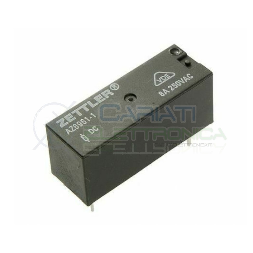 AZ6961-1C-24DE Relay voltage coil 24V Spdt 8A 250V 5 pinsZettler