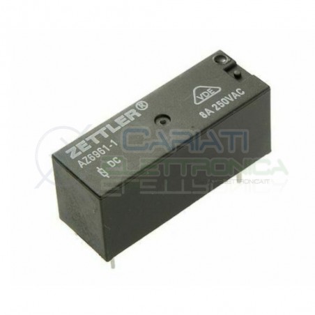 AZ6961-1C-24DE Relay voltage coil 24V Spdt 8A 250V 5 pinsZettler