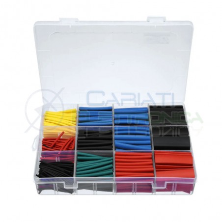 Kit 560pz Guaina Termorestringente 10cm Multicolore Termo retraibileGenerico