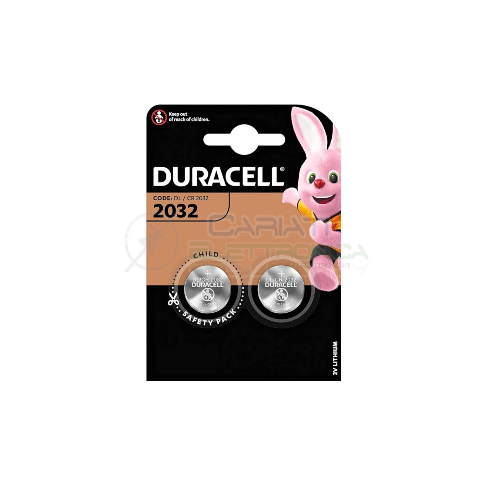 2x BATTERIA DURACELL LITHIUM 2032 CR2032 CR 2032 DL2032 Duracell