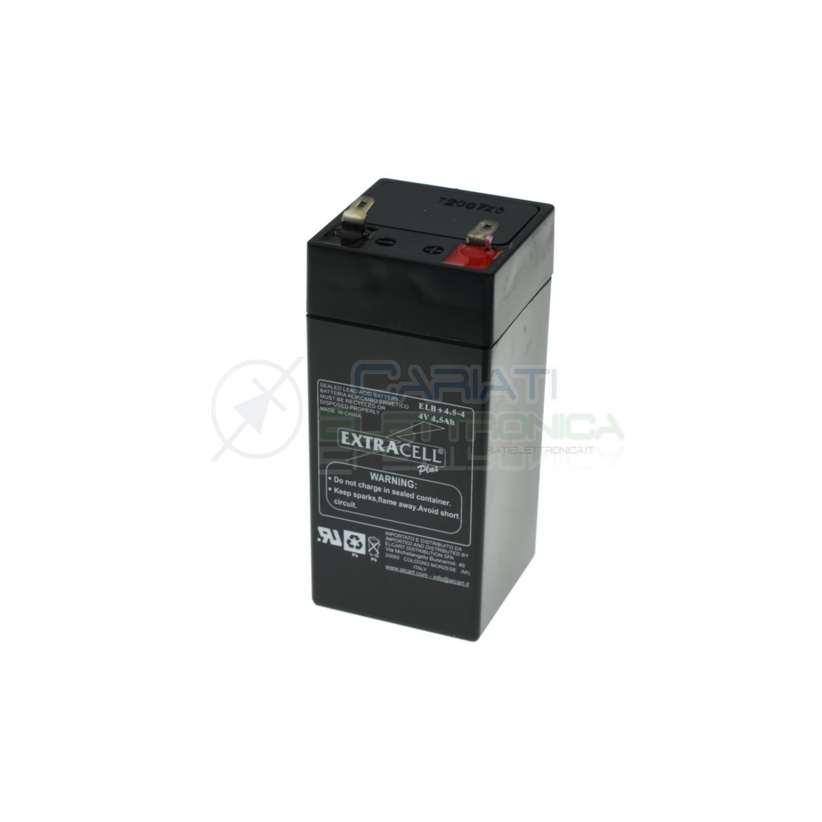 Batteria al piombo ricaricabile 4V 4,5ah ricambio Bilancia elettronica 4 Volt Extracell