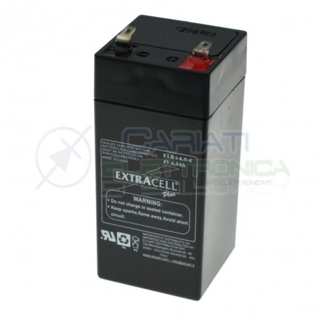 Batteria al piombo ricaricabile 4V 4,5ah ricambio Bilancia elettronica 4 Volt Extracell