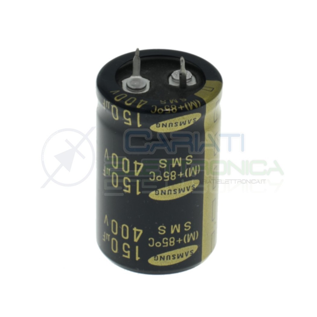Condensatore elettrolitico Samsung Snap-in 150 uF 150uF 400V 85°C 22x40mm Daewoo