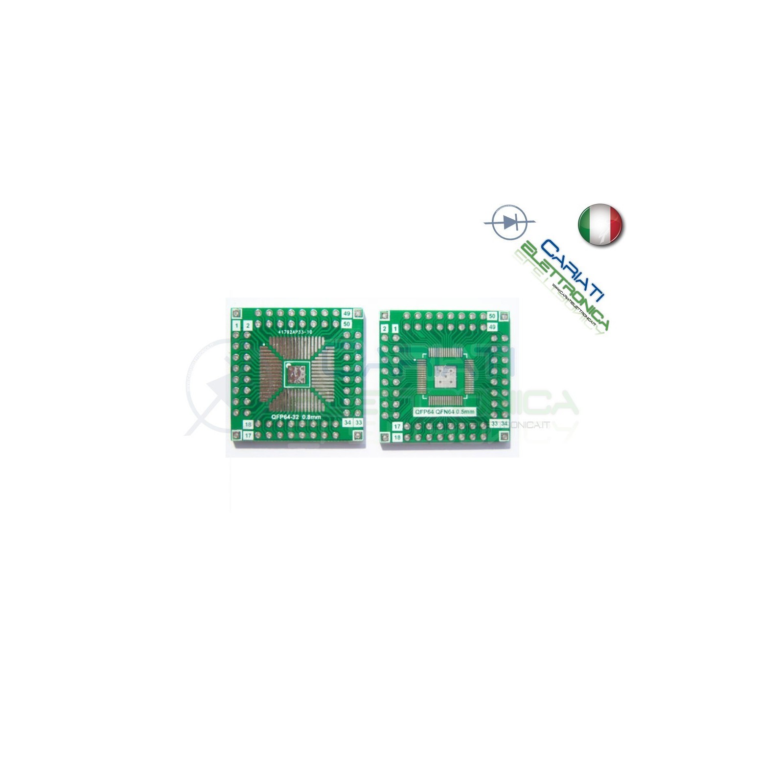 Adattatore Basetta Test PCB QFN64 QFP64 56 48 40 32 Pin a DIP
