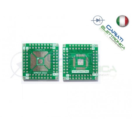 Adattatore Basetta Test PCB QFN64 QFP64 56 48 40 32 Pin a DIP