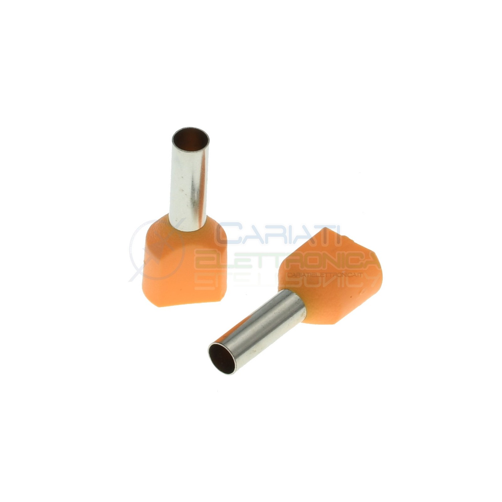 10 Pezzi Connettore a tubo preisolato Doppio 2x4.00 mm2 capicorda elettrici Cembre