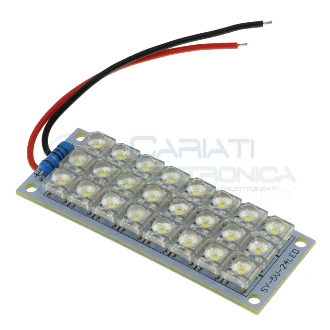 Pannello LED Adesivo Piastra Striscia Luce a 24 Led 12V auto tuning 75x30mm