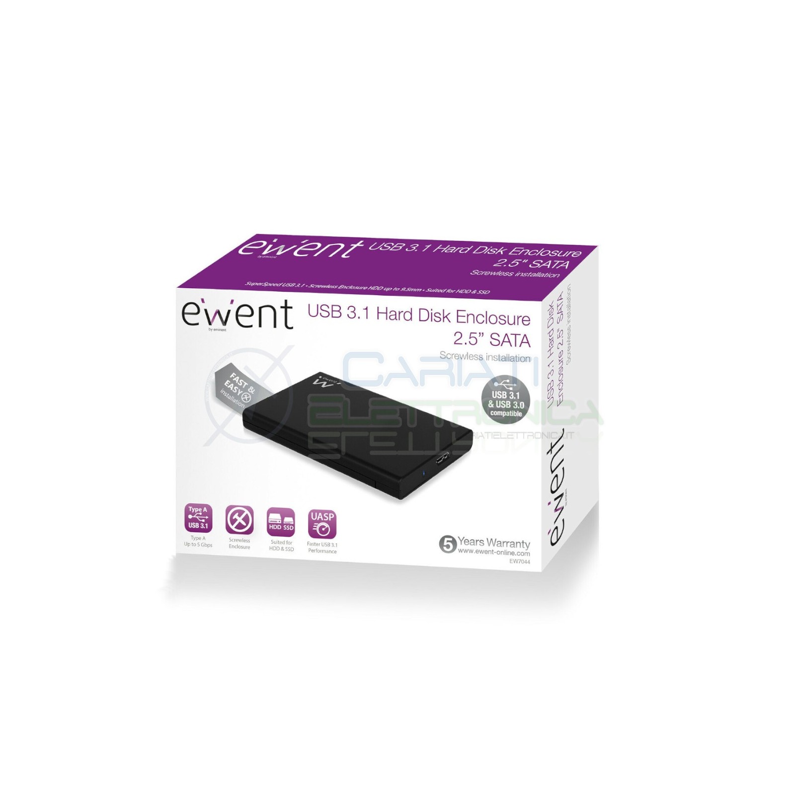 Box Esterno Hard Disk Sata 2,5" Usb 3.1 Ewent Ew7044Ewent