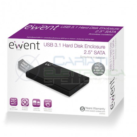 Box Esterno Hard Disk Sata 2,5" Usb 3.1 Ewent Ew7044Ewent