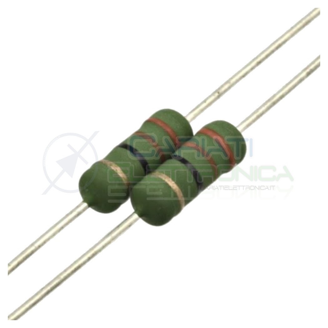 10 pezzi di Resistenza Strato Metallico 100 ohm 1W 1 WATT 5% 100OhmRoyal ohm